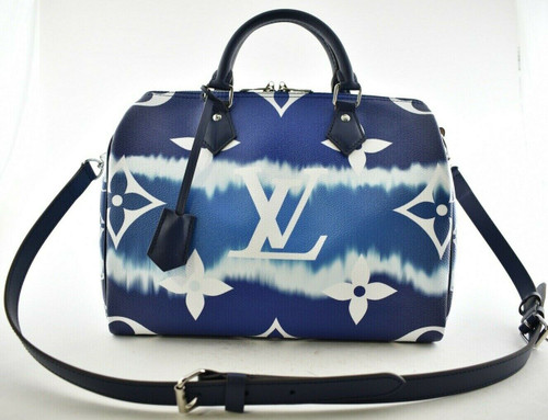 Louis Vuitton Escale Speedy Bandouliere 30 Blue White Monogram Crossbody Bag