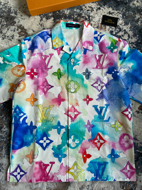 Louis Vuitton × Virgil Abloh White / Multi Watercolor-monogram Swim Sh