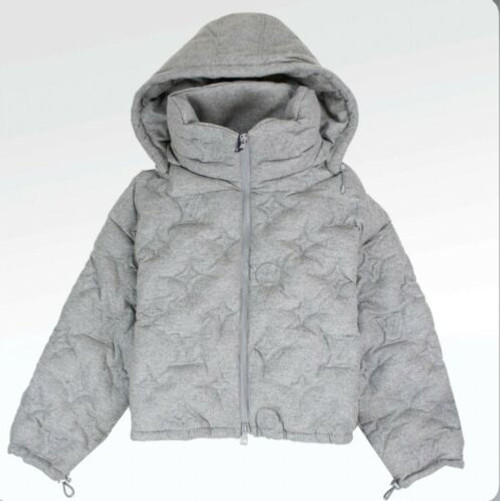 LOUIS VUITTON MONOGRAM BOYHOOD GREY PUFFER JACKET