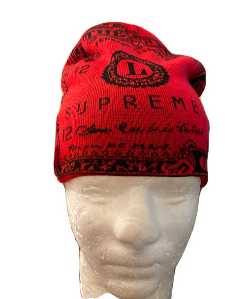 SUPREME DOLLAR BEANIE RED OS FW21 WEEK 7 AUTHENTIC BRAND NEW (IN HAND)
