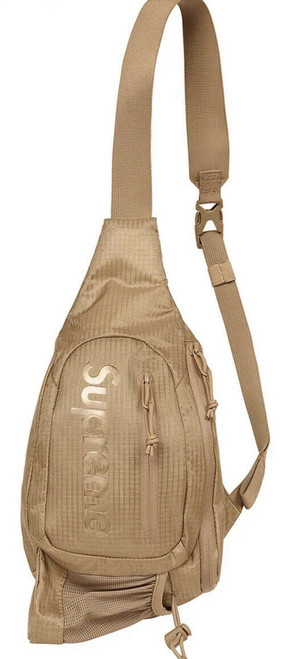 SUPREME SLING BAG TAN OS (SS21) (IN HAND) BRAND NEW SEALED (100% AUTHENTIC