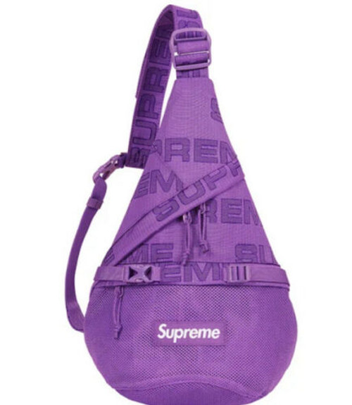SUPREME SLING BAG FW21 PURPLE OS (IN HAND) (100% AUTHENTIC) ( BRAND NEW)