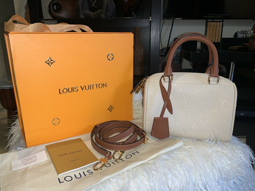 New Louis Vuitton Bandouliere Speedy 25 NM Monogram Creme