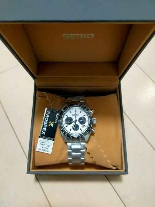 Seiko Prospex Speed Timer Solar Chronograph SBDL085 White Men's Watches
