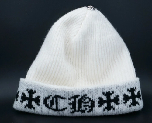 Chrome Hearts White Cashmere Beanie NYC Exclusive