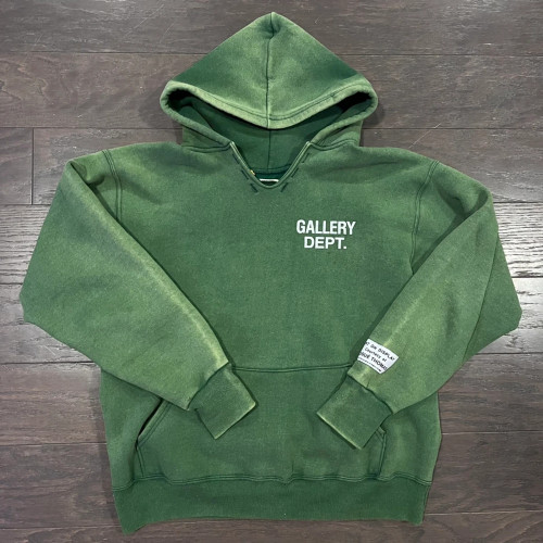 Green Gallery Dept Faded V Neck Hoodie
