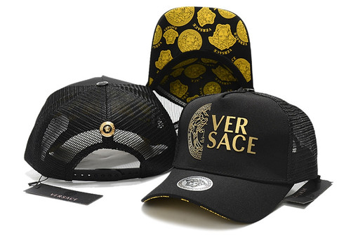 Hot New Fashion 2022 Versace Medusa Baseball Cap (Black with Black Logo)