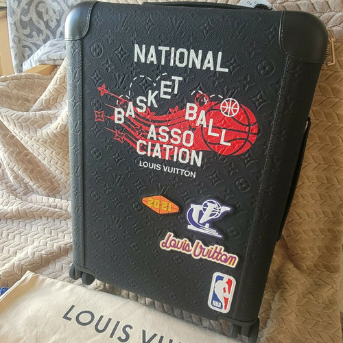 LOUIS VUITTON X NBA HORIZON 55 Monogram Virgil Abloh Luggage Leather Embossed
