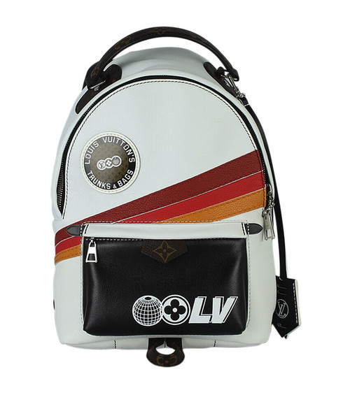 Louis Vuitton Palm Springs Airline Trunk White Leather Backpack