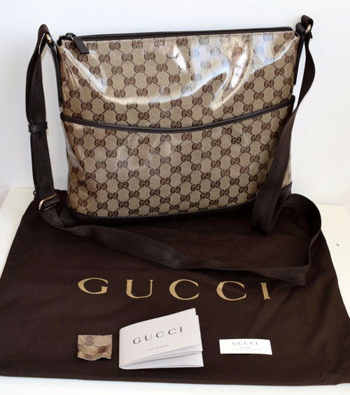 Gucci Mens Bag Messenger Genuine Crystal gucci Canvas Leather,what you see will what you get ,or you will get a full refund ,please don't worry