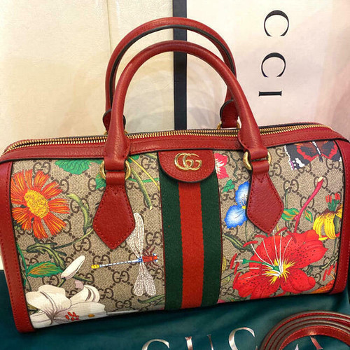 GUCCI Ophidia Flora Bag Hand Shoulder Crossbody gucci Supreme Flower Red Woman New