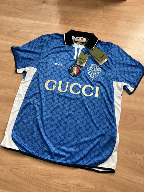 gucci x palace all over print football top jersey tshirt