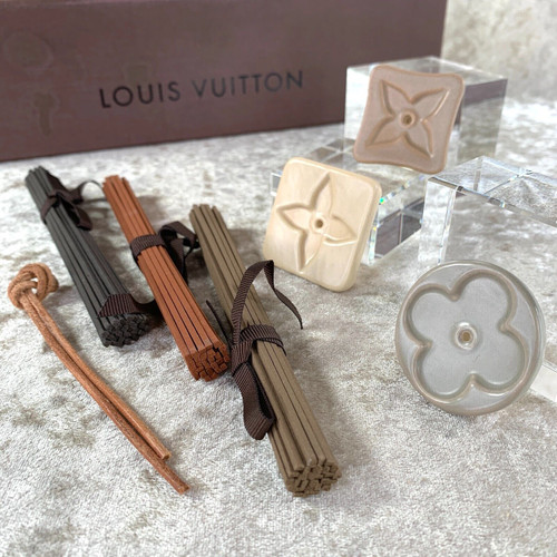 Authentic Louis Vuitton Incense & Holder Set Monogram Case Rare VIP Gift Item