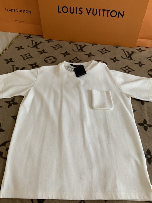 Louis Vuitton Virgil Abloh signature 3-D monogram pocket Shirt Blanco