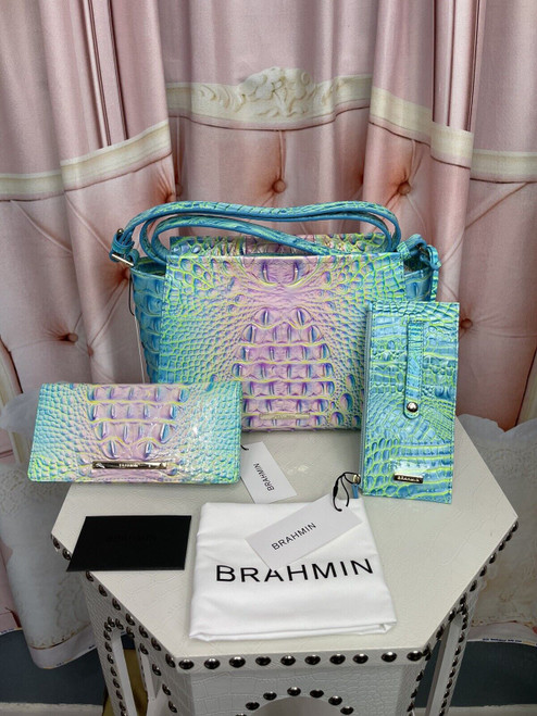 BRAHMIN Cotton Candy Hillary Crossbody + Ady Wallet + CC Wallet NWTS SOLD OUT!