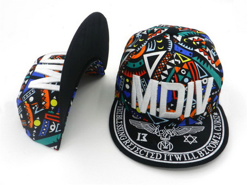 Style 1: Black MDIV Snapback Hat with White Logo