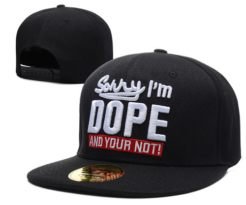 Black and White DOPE Snapback Hat - Style 20