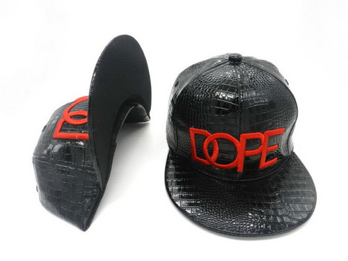 Black with Blue Logo DOPE Snapback Hat