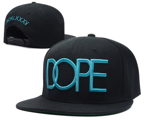 DOPE Snapback Hat with Black and Blue Logo - Style 3
