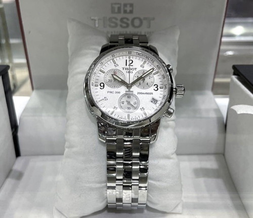 Tissot Watch Prc200 Chronograph White mens watch
