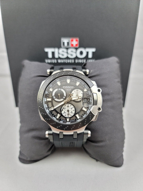 New Tissot T-Race Chronograph Black Grey Dial Men's Watch T1154172706100