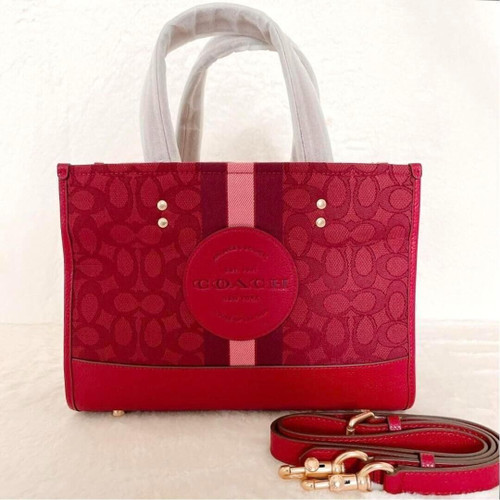 Coach Crossbody tote bag 30 Signature Jacquard Red C8448 Outlet