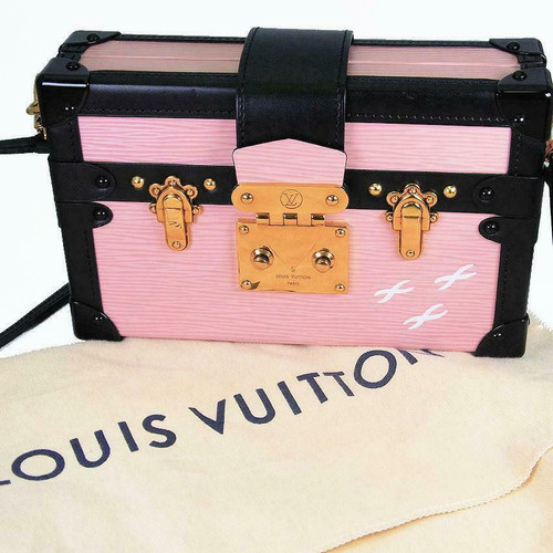 LOUIS VUITTON PETITE MALLE SHOULDER BAG M50014 Rose Pink Near Mint Rare