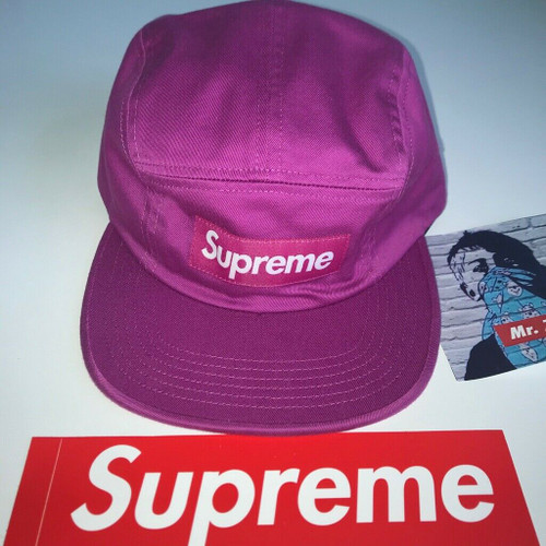 Supreme SS17 Washed Chino Twill Camp Cap BOX LOGO HAT CLASSIC LEATHER STRAP