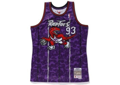 Bape NBA Mitchell & Ness Raptors Basketball Jersey Purple