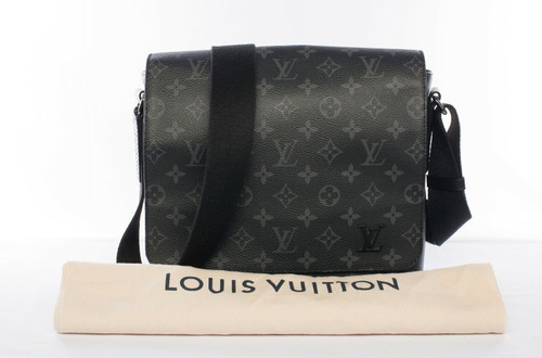 Authentic Louis Vuitton Monogram Eclipse District PM Messenger Bag