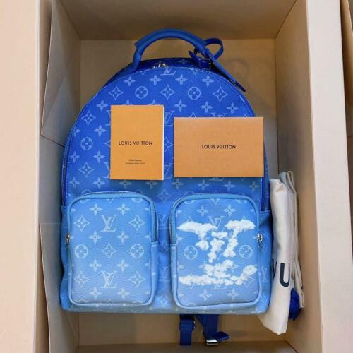 Louis Vuitton Clouds Backpack Day Bag M45441 Blue Monogram Auth New LV w receipt