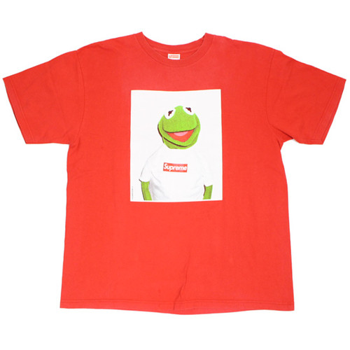 SUPREME Kermit the frog sup 2003 T Kermit BOX Logo T-shirt RED 1000% New