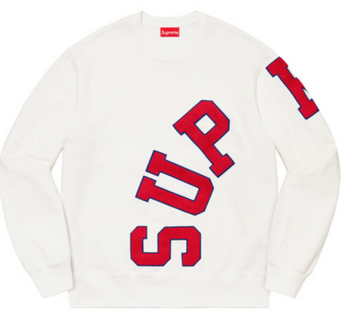Supreme Big Arc Crewneck Sweatshirt Size White FW20 FW20SW18 Brand New DS