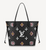 Louis Vuitton Neverfull MM Wild At Heart Black White Tote Handle Shoulder Bag