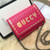 GUCCI GUCCY Chain Shoulder Wallet Clutch Bag Pink Pochette Purse Auth New Unused