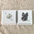 2 x Hermes Paris Scottish Terrier Dog Design Porcelain Mini Tray 8 x 8 cm wCase