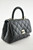 Chanel 20K Black Caviar Extra Mini Coco Handle CC Quilted Gold Chain Flap Bag