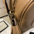 New never used Gucci leather small disco bag Beige instructions