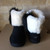 UGG Classic Mini Wisp Cuff Black Suede Sheepskin Warm Ankle Boots Women