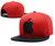 Red Snapback Hat with Black Apple Logo