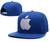 Blue Snapback Hat with White Apple Logo