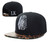 Snapback hat with Last Kings black and white logo, leopard-print brim