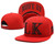 Last Kings Snapback Hats in Red with Black Logo, Style 1
