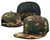 Last Kings Snapback Hats in Camouflage with Olive Logos