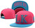 Last Kings Snapback Hats in Pink with Blue Logos