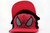 Red Marijuana Spider-Man Snapback Hat with Gray Logo