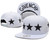 White GIVENCHY Star Snapback hat/hats with Black Logo