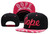 DOPE Snapback Hat with Black and Pink Logo - Style 3