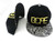 Black Leather Snapback Hat with Gold Metal DOPE Logo