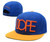 Blue Snapback Hat with Purple DOPE Logo
